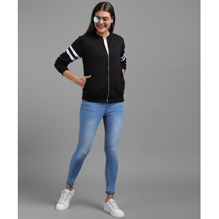 Vivient Women Black Plain Chain Pullover - Jackets & Coats | Buy online on ZillyBuy