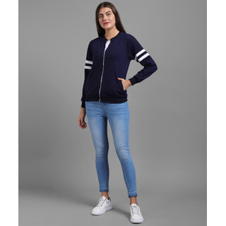 Vivient Women Navy Plain Chain Pullover - Jackets & Coats | Buy online on ZillyBuy