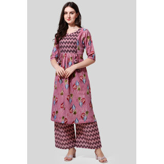Sharda Creation Pink Colour Printed kurta Set
