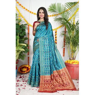 SVB Saree Sky Blue Embellished Silk Saree - Sarees | Buy online on ZillyBuy