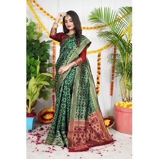 SVB Saree Green Embellished Silk Saree - Sarees | Buy online on ZillyBuy