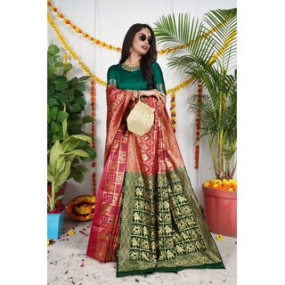 SVB Saree Pink Embellished Silk Saree - Sarees | Buy online on ZillyBuy