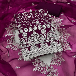 Sharda Creation Unstitched  Embroidered Dress Material