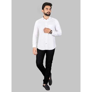 Stylish Men Baleshwar Men White Solid Casual Shirt (Pack of 1 ) 2026 at ShopCircuit | ONDC