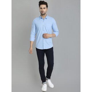 Sophisticated Men Baleshwar Men Light Blue Solid Regular Fit Casual Shirt 2026 at ShopCircuit | 