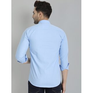 Sophisticated Men Baleshwar Men Light Blue Solid Regular Fit Casual Shirt 2026 at ShopCircuit | 