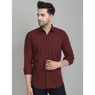 Modern Men Baleshwar Men Maroon Solid Regular Fit Casual Shirt 2026 at ShopCircuit | ONDC