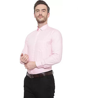 Exclusive Men Baleshwar Men Pink Solid Formal Shirt (Pack of 1) 2026 at ShopCircuit | ONDC