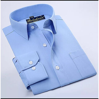 Top Men Baleshwar Men Blue Solid Formal Shirt (Pack of 1) 2026 at ShopCircuit | ONDC