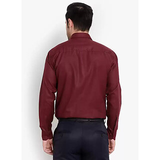 Latest Men Baleshwar Men Maroon Solid Formal Shirt (Pack of 1 ) 2026 at ShopCircuit | ONDC