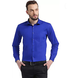 Latest Men Baleshwar Men Blue Solid Formal Shirt (Pack of 1 ) 2026 at ShopCircuit | ONDC