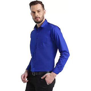 Latest Men Baleshwar Men Blue Solid Formal Shirt (Pack of 1 ) 2026 at ShopCircuit | ONDC