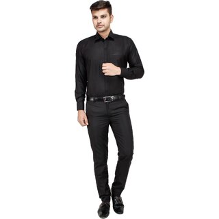 Exclusive Men Baleshwar Men Black Solid Formal Shirt (Pack of 1) 2026 at ShopCircuit | ONDC