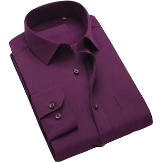 Luxurious Men Baleshwar Men Purple Solid Formal Shirt (Pack of 2) 2026 at ShopCircuit | ONDC
