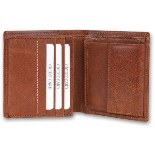 FAIRBIZPS FIPL Leather Wallets for Men, Top Grain Leather 8 Card Slots, 3 Compartments, Tri Fold Wallet - Handbags | Buy online on ZillyBuy
