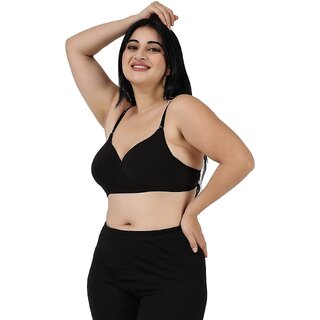 Sophisticated Women Black full coverage lightly padded bra for women 2026 at ShopCircuit | ONDC