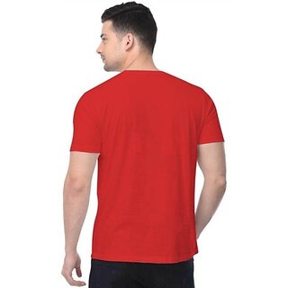 Affordable Men Printed Men Red Round Neck Polyester Casual T-Shirt 2026 at ShopCircuit | ONDC