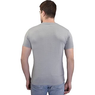Latest Men Printed Men Grey Round Neck Casual T-Shirt 2026 at ShopCircuit | ONDC