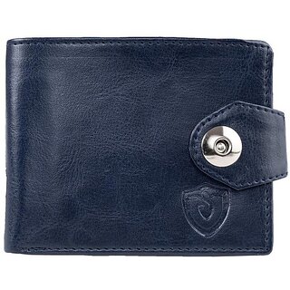 Keviv Mens Casual Blue Genuine Leather Wallet - Mini  (10 Card Slots) - Handbags | Buy online on ZillyBuy