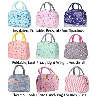 Portable Insulated Lunch Bag for Working Women, School Student Kids, Thermal Cooler Tote Bag Picnic Organizer Storage Lu - Handbags | Buy online on ZillyBuy