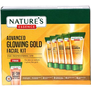 natures essence glowing gold facial kit 500gm 100ml 