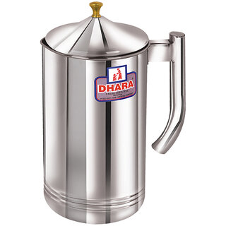 Dhara Stainless Steel Aster Water Jug 2000  Jug 2 L Water