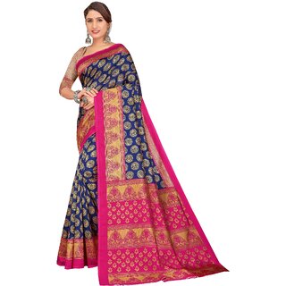 SVB Sarees Womens Purple Colour Art Silk Saree With Blouse - Sarees | Buy online on ZillyBuy