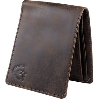 Keviv Men Casual Brown Genuine Leather Wallet - Mini (5 Card Slots) - Handbags | Buy online on ZillyBuy