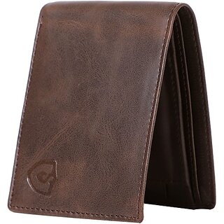 Keviv Men Brown Genuine Leather Wallet (5 Card Slots) - Handbags | Buy online on ZillyBuy