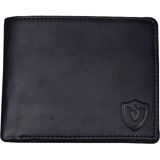 Keviv Men Black Genuine Leather Wallet - Regular Size (6 Card Slots) - Handbags | Buy online on ZillyBuy