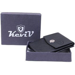 Keviv Men Casual Black Artificial Leather Wallet - Mini (8 Card Slots) - Handbags | Buy online on ZillyBuy