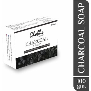 globus naturals charcoal soap 100 gm