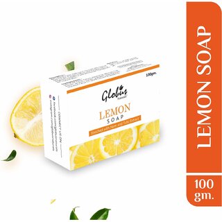 globus naturals refreshing lemon vitamin c soap for skin lightening brightening 100 g 