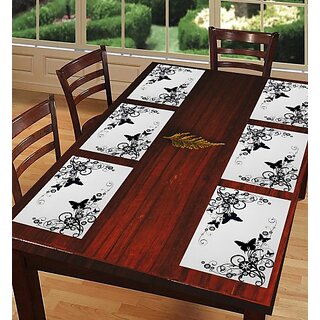 Revexo Rectangular Pack Of 6 Table Placemat (Multicolor, Pvc)