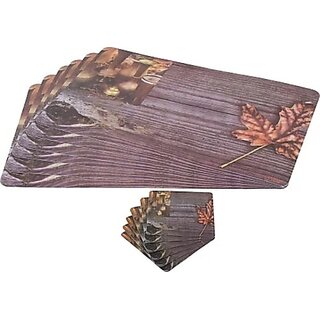M/S Revaxo Rectangular Pack Of 6 Table Placemat (Multicolor, Pvc)