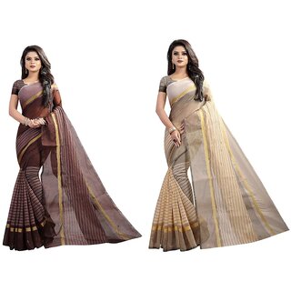 SVB Multicolour Art  Silk Saree With Blouse Piece - Sarees | Buy online on ZillyBuy