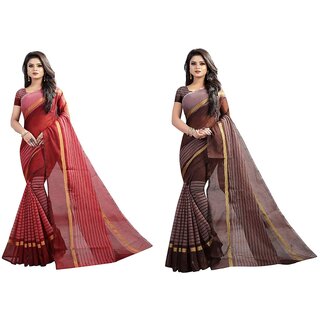 SVB Multicolour Art  Silk Saree With Blouse Piece - Sarees | Buy online on ZillyBuy