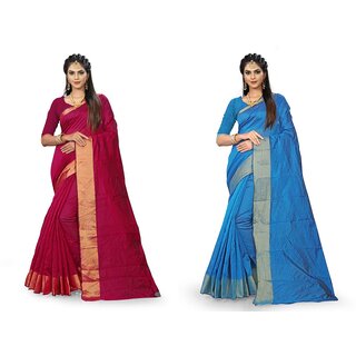 SVB Multicolour Art  Silk Saree With Blouse Piece - Sarees | Buy online on ZillyBuy