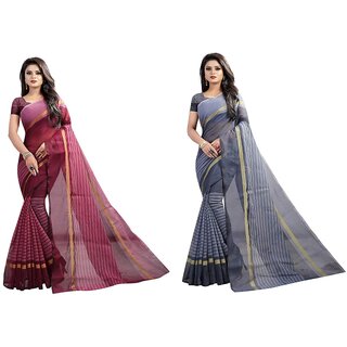SVB Multicolour Art  Silk Saree With Blouse Piece - Sarees | Buy online on ZillyBuy