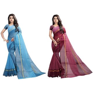 SVB Saree Multicolour Art  Silk Saree With Blouse Piece - Sarees | Buy online on ZillyBuy