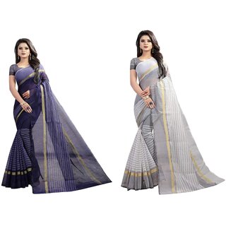 SVB Multicolour Art  Silk Saree With Blouse Piece - Sarees | Buy online on ZillyBuy