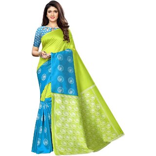 SVB Saree Green   Blue Mysore Silk Saree - Sarees | Buy online on ZillyBuy