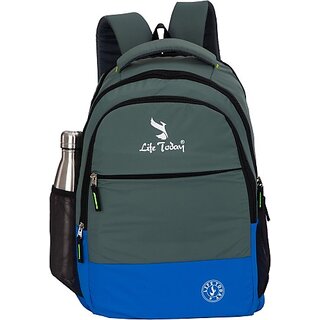 life today large 36 l backpack bags for men and women school bags grey 