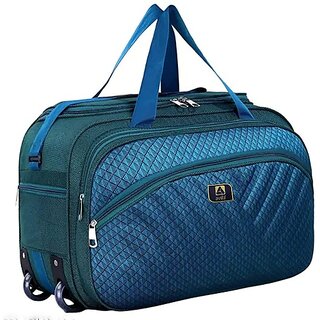 avila 60 l strolley duffel bag 60 l 20 inch luggage bag travel bag for men women duffle luggage trolly bags green large capacity