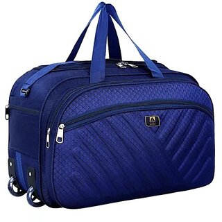 avila 60 l strolley duffel bag 60 l 20 inch luggage bag travel bag for men women duffle luggage trolly bags blue large capacity