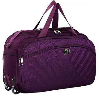avila 60 l strolley duffel bag 60 l 20 inch luggage bag travel bag for men women duffle luggage trolly bags maroon large capacity