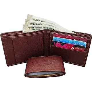RizardoMen Brown Artificial Leather Wallet - Regular Size (9 Card Slots) - Handbags | Buy online on ZillyBuy