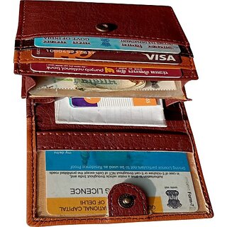 EAGLEBUZZ Men Tan Genuine Leather Wallet - Mini (9 Card Slots) - Handbags | Buy online on ZillyBuy