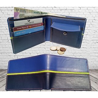 EAGLEBUZZ Men Multicolor Genuine Leather Wallet (9 Card Slots)