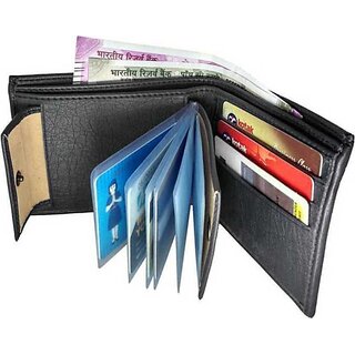 EAGLEBUZZ Men Evening/Party, Travel, Ethnic, Casual, Trendy, Formal Black Genuine Leather Wallet - Mini (9 Card Slots) - Handbags | Buy online on ZillyBuy
